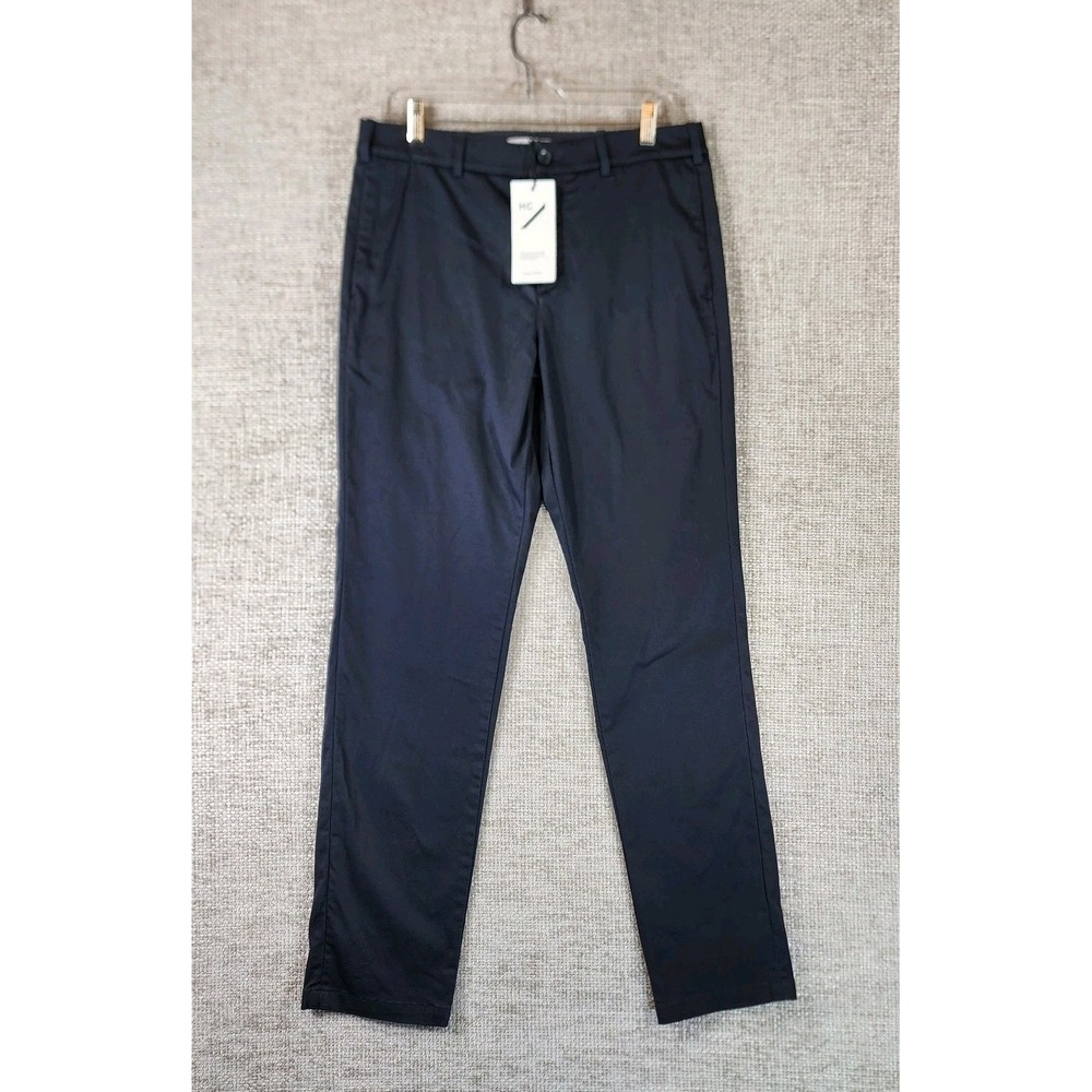 Hill City Everyday Pant Slim Fit Mens 33x32 Black Stretch Elastic Waist EUC